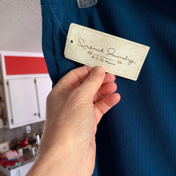 French Laundry slacks teal blue LG - Picture 9 of 13